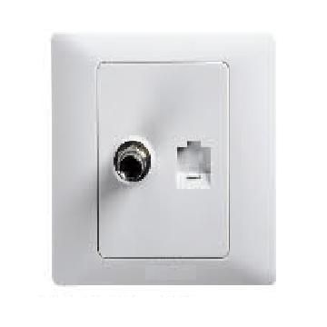 1-gang Sat, TV Socket and 4 Core Telephone Socket