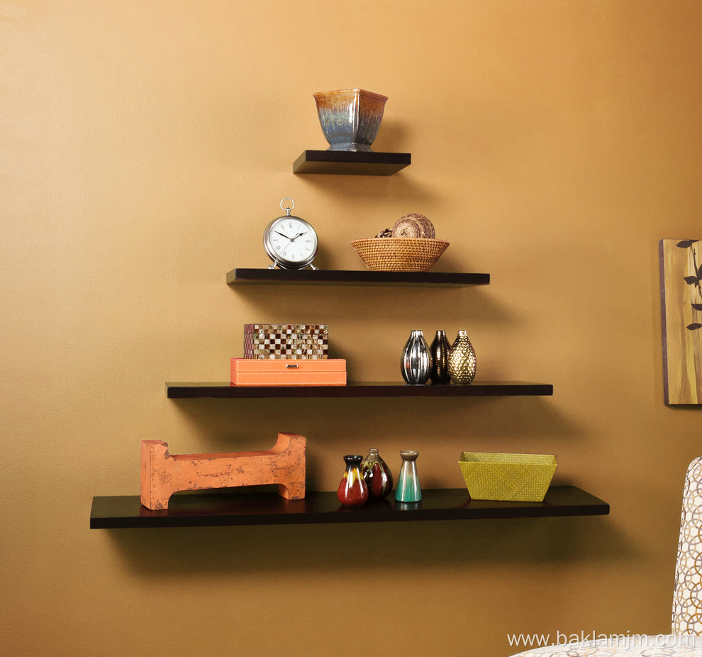 Wooden Floating Wall Shelf & Storage Cabinet