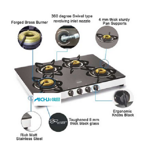 Glen 4 Burners LPG Cooktop Gas Stove