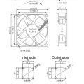 80 x80x25 Ventilador de DC de venta caliente de aire caliente de 12V Air