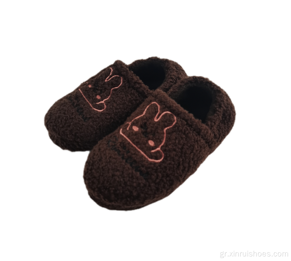 2023 Νέο Teddy Velvet Warm Kids Home Shoes