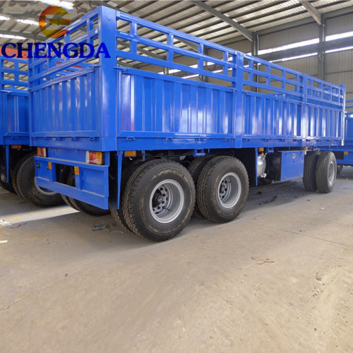 3 axles flat bed full trailer