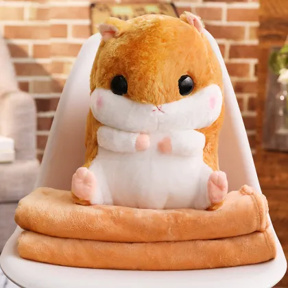 2021 Bestselling Custom Stuffed Hamster Plush Toys with Blanket