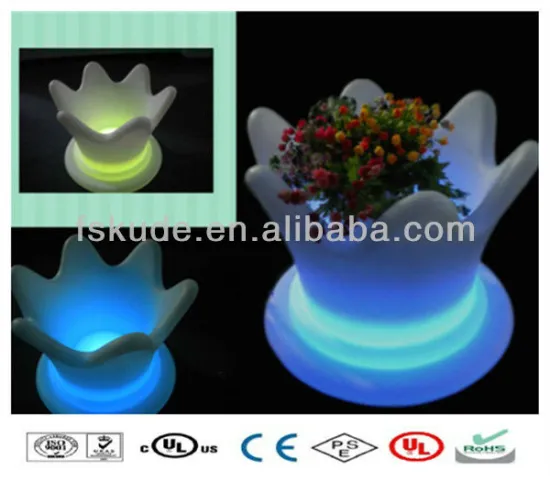 Color Changeable Plastic LED flower vase floor lamp
