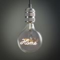 Modern Word LED Light Bulb Warm Glow Design