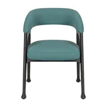 New design blue leather backrest single chairs