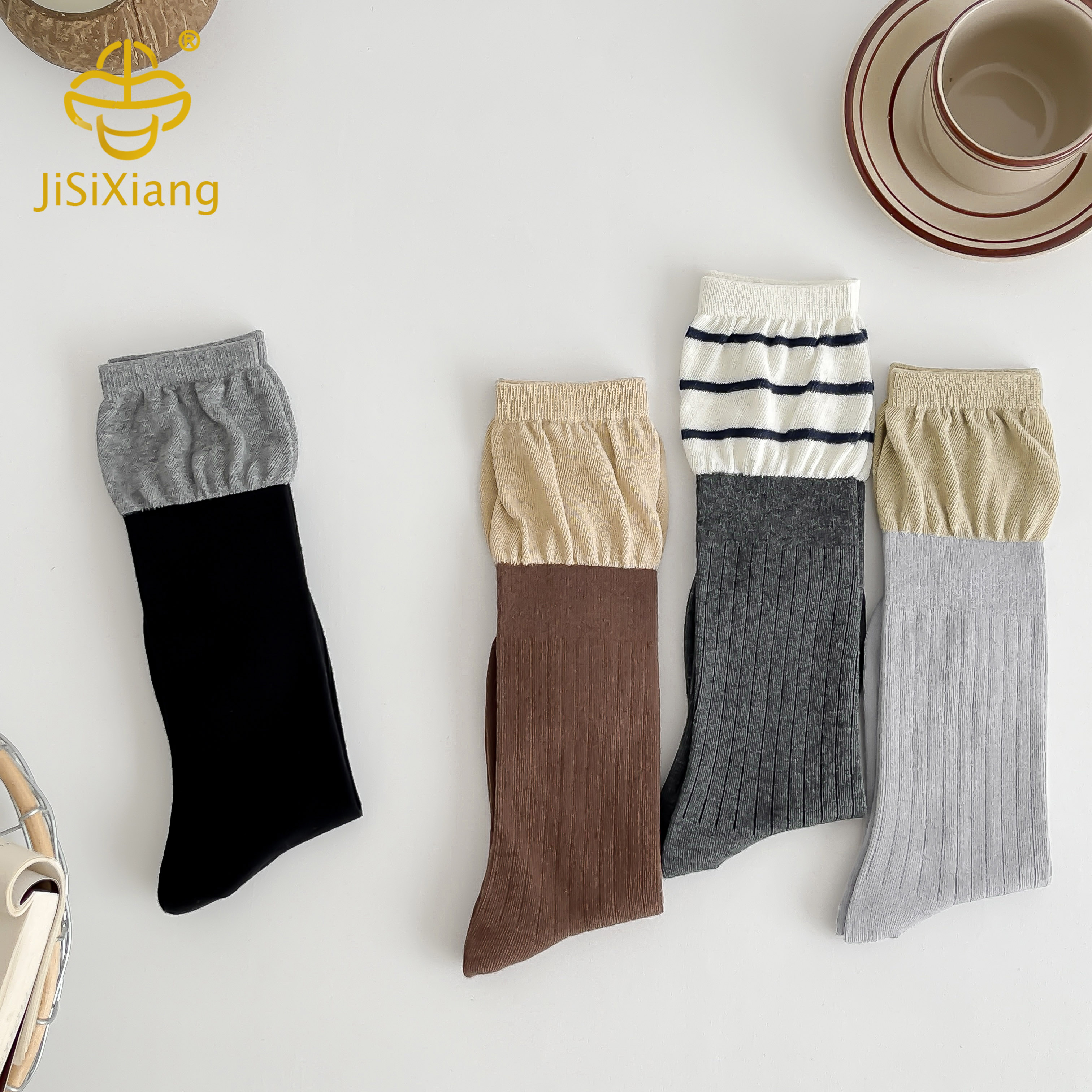 Korean version of the two-color pile of sock