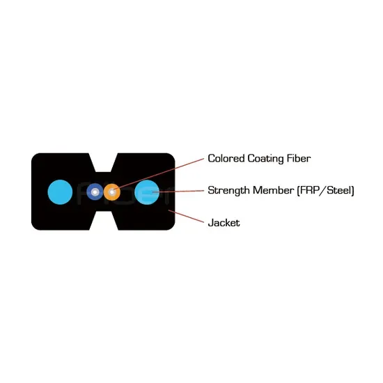 FTTH Outdoor 2 Fiber Bow-type Drop Cable