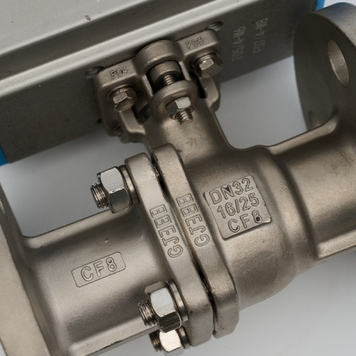Pneumatic flange ball valve stainless steel