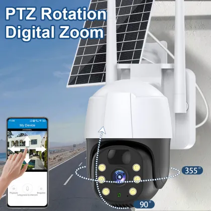 Wireless 360° Solar CCTV Camera with SIM 4G LTE Connectivity