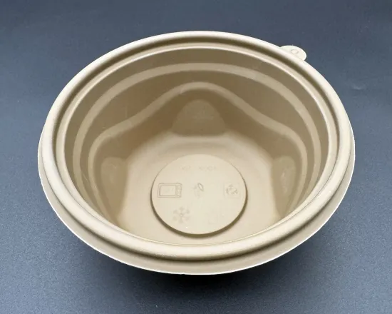 Fully degradable round reed lunch box