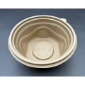 Fully degradable round reed lunch box
