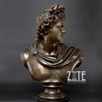 Popular Style Brass Apollo Bust Sculpture