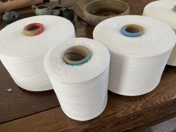 ne16s-21s bleached white blended yarn for socks