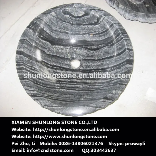 Black wooden marbe sinks,stone basin