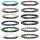 Gemstone 8MM Round Beads Faceted Abacus Hematite Magnetic Bracelets Crystal Quartz Stretch Bangle for Men Women