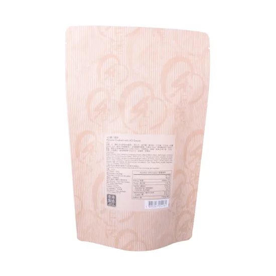 Compostable Zipper Stand Up Kraft Bag With Window
