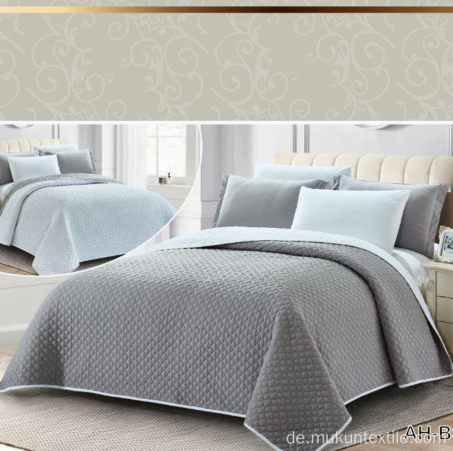 Moderne einfache Mehrzweck-3-Stücke-Bettbedeckungsset