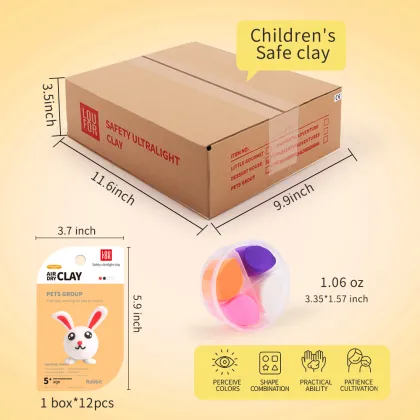 12 24 36 Color Non-toxic Plasticine Children Toys Polymer Air Dry Clay