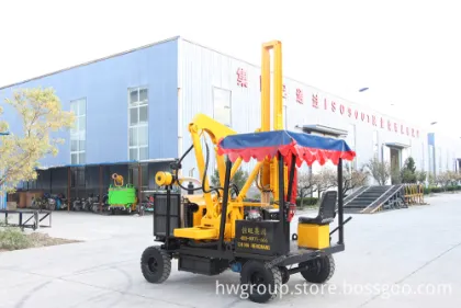 Four-wheel Hydraulic Road Piling Machine Small Piling Driver