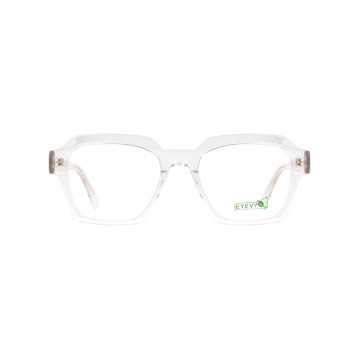 Benutzerdefinierte Logo Slim Unisex Acetat Optical Brille Rahmen