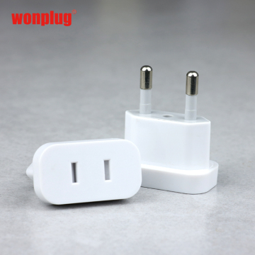 wonplug GZWP4.0 4.8mm USA Japan to EU Travel Adapter - Type A to Type E Plug