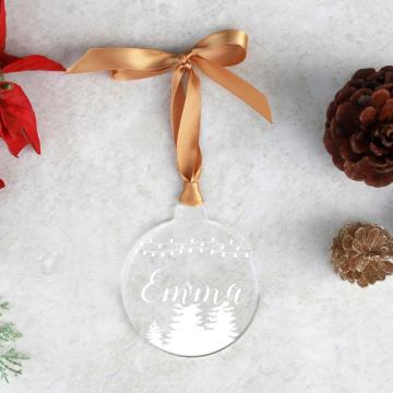 Acrylic Christmas Circle Ornaments