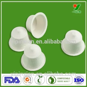 Natural Sugarcane Fibers YPX-007 white empty coffee capsule