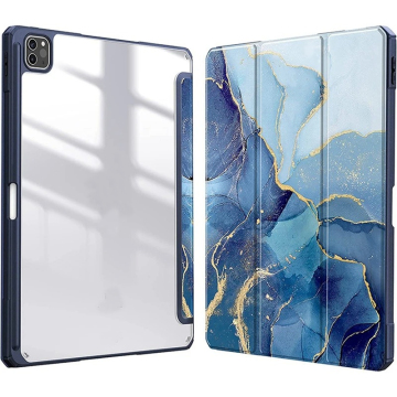 Transparent Smart PU Case Cover for Multiple iPad Models (Air 4th, 5th, 10th, Pro 11-inch, and More)