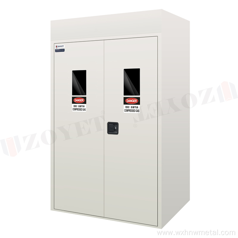 All steel gas cylinder cabinets used in labs