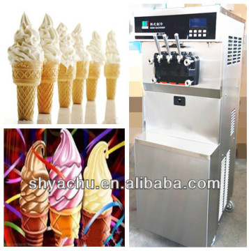 high quality soft serve ice cream maker with three flavors