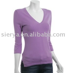 ladies v neck fashion sweater