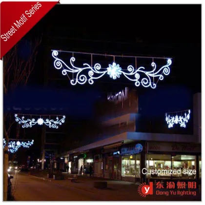 High quality rope light motif outdoor decorative cross street motif light