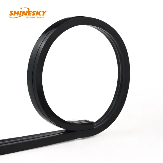 Black Lamp Body Top Bend 1615 Silicone Neon Strip Waterproof IP67 DC24V LED Light