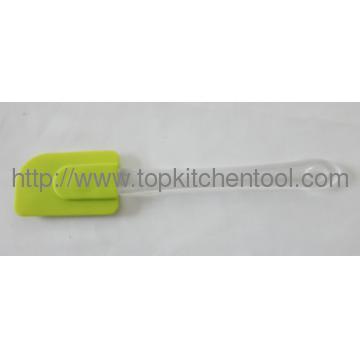 Green silicone spatula with PS handle