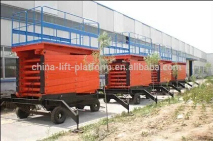 Pulling device four wheels scissor lift