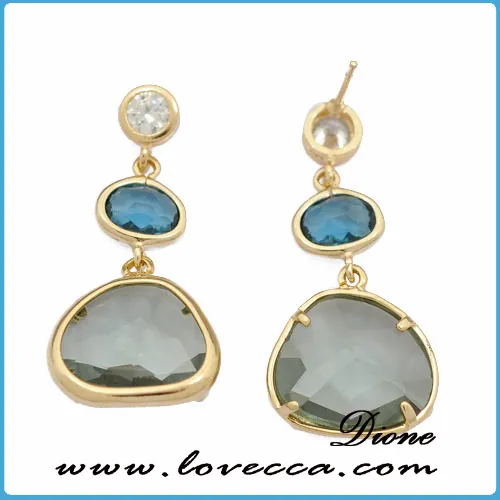 Top sale 2017 Design wedding earrings charms gemstone earrings