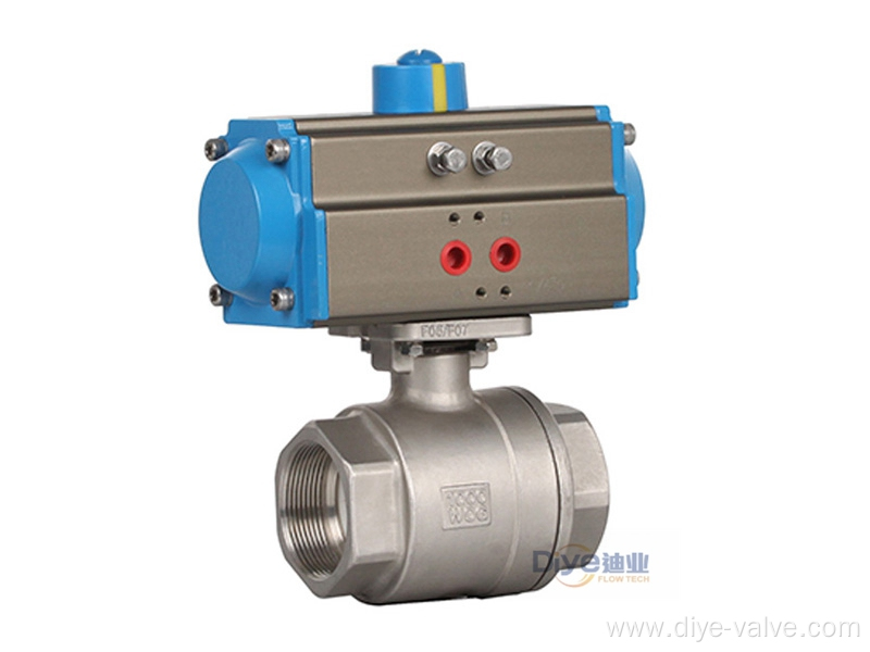 2 Piece ball valves with Pneumatic Actuator