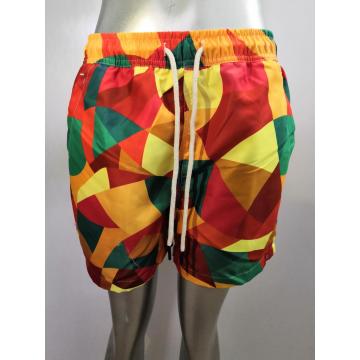 Patchwork color men's beach shorts