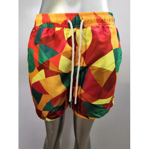 Patchwork color para hombres pantalones cortos de playa para hombres