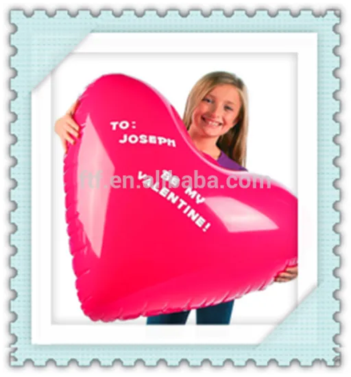Heart Shape Inflatable balloon For Promotion Activity Romantic Sweet Valentines Gift for Couples BSCI Factory Wholesale