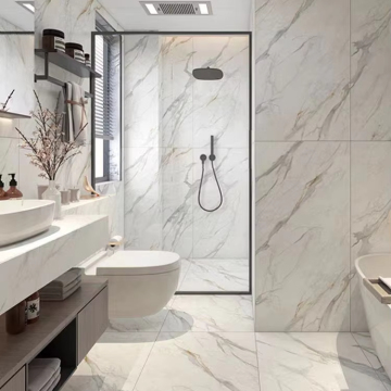Calacatta Gold Polished Sintered Stone Ceramic Tiles - Easy Cut and Install