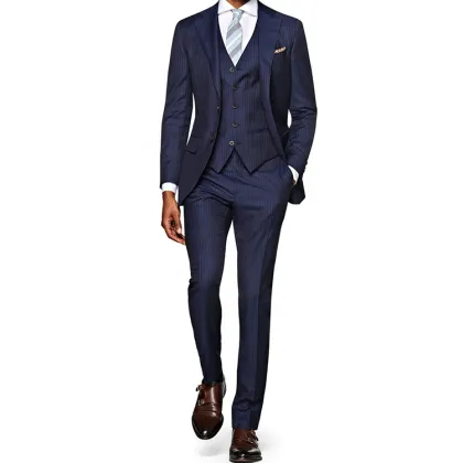 American Exquisite Blue Suit with Royal Waistcoat