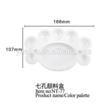 Mixing Plate Nail Art Dappen Dish White Palette for Plastic Paint Color