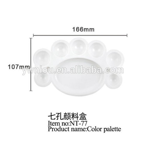 hot sale Nail Art Plastic Dappen Dish Paint Color Mixing Palette Plate