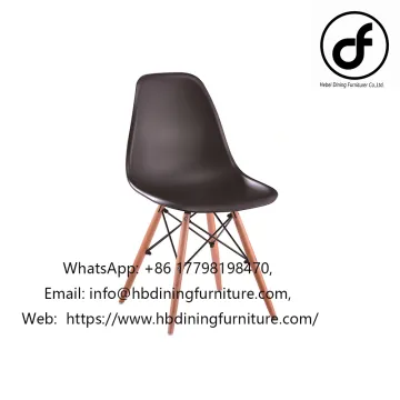 Comfortable office chair with iron legs Plastic Dining chair