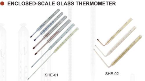 Milk Enclosed - Scale Blue Spirit Liquid Glass Thermometer For Laboratory