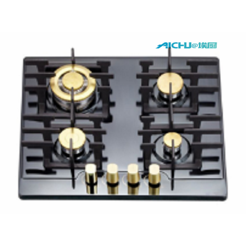 4 quemadores de acero inoxidable color gas hob