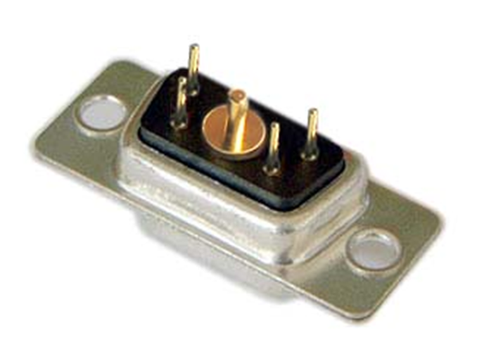 5W1 Female Power D-SUB connector via opening