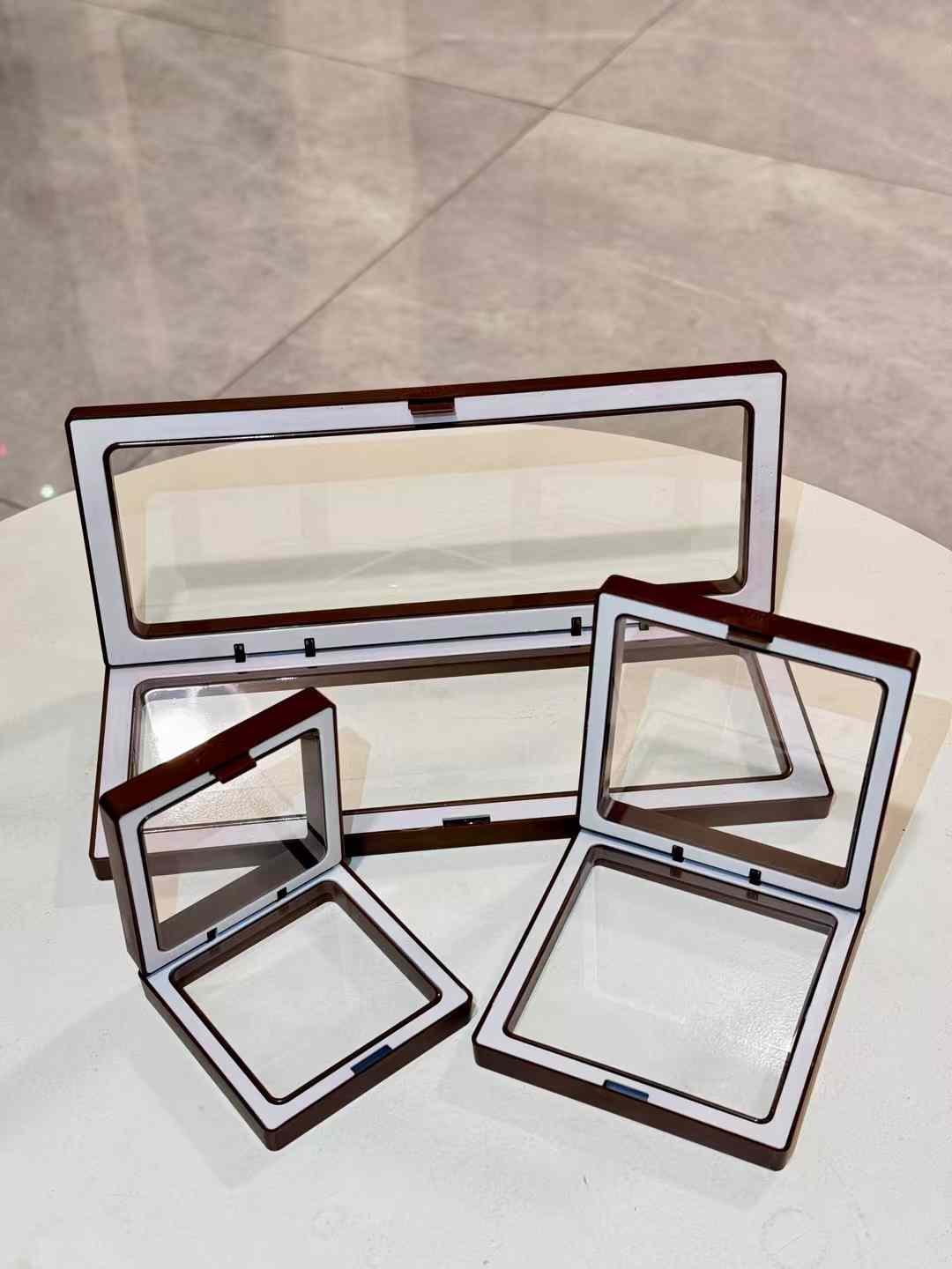 Custom Logo Chocolate Transparent 3D Jewelry Display Box